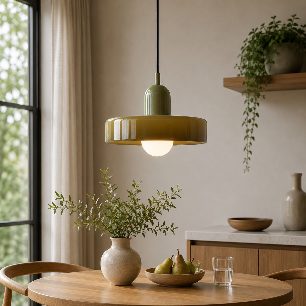 Bauhaus Coloured Glass Pendant Light Modern Design | Evarlo