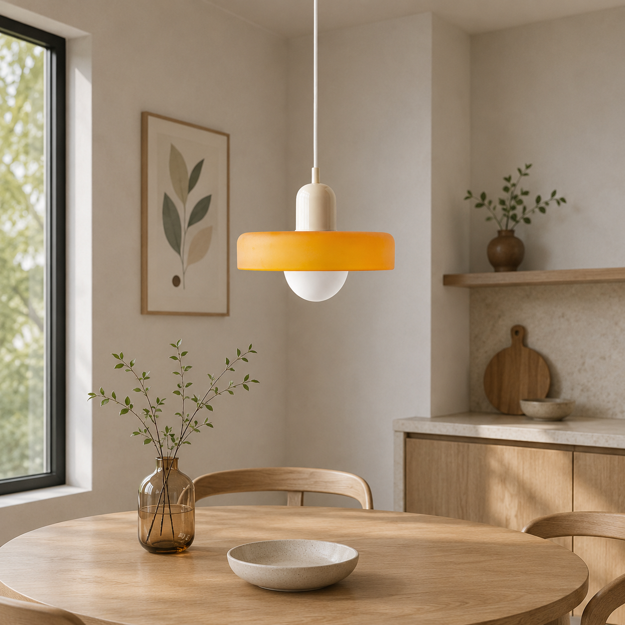 Bauhaus Coloured Glass Pendant Light Modern Design | Evarlo