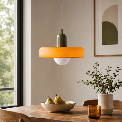 Bauhaus Coloured Glass Pendant Light Modern Design | Evarlo