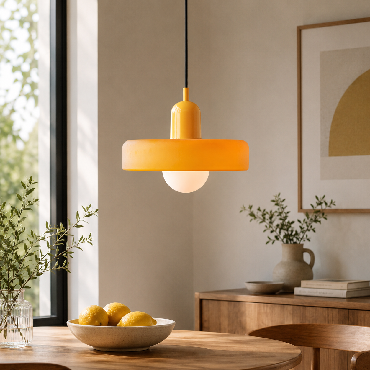 Bauhaus Coloured Glass Pendant Light Modern Design | Evarlo