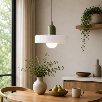 Bauhaus Coloured Glass Pendant Light Modern Design | Evarlo