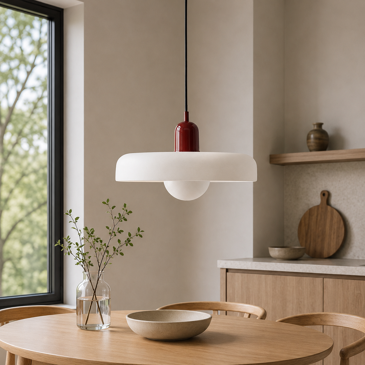 Bauhaus Coloured Glass Pendant Light Modern Design | Evarlo