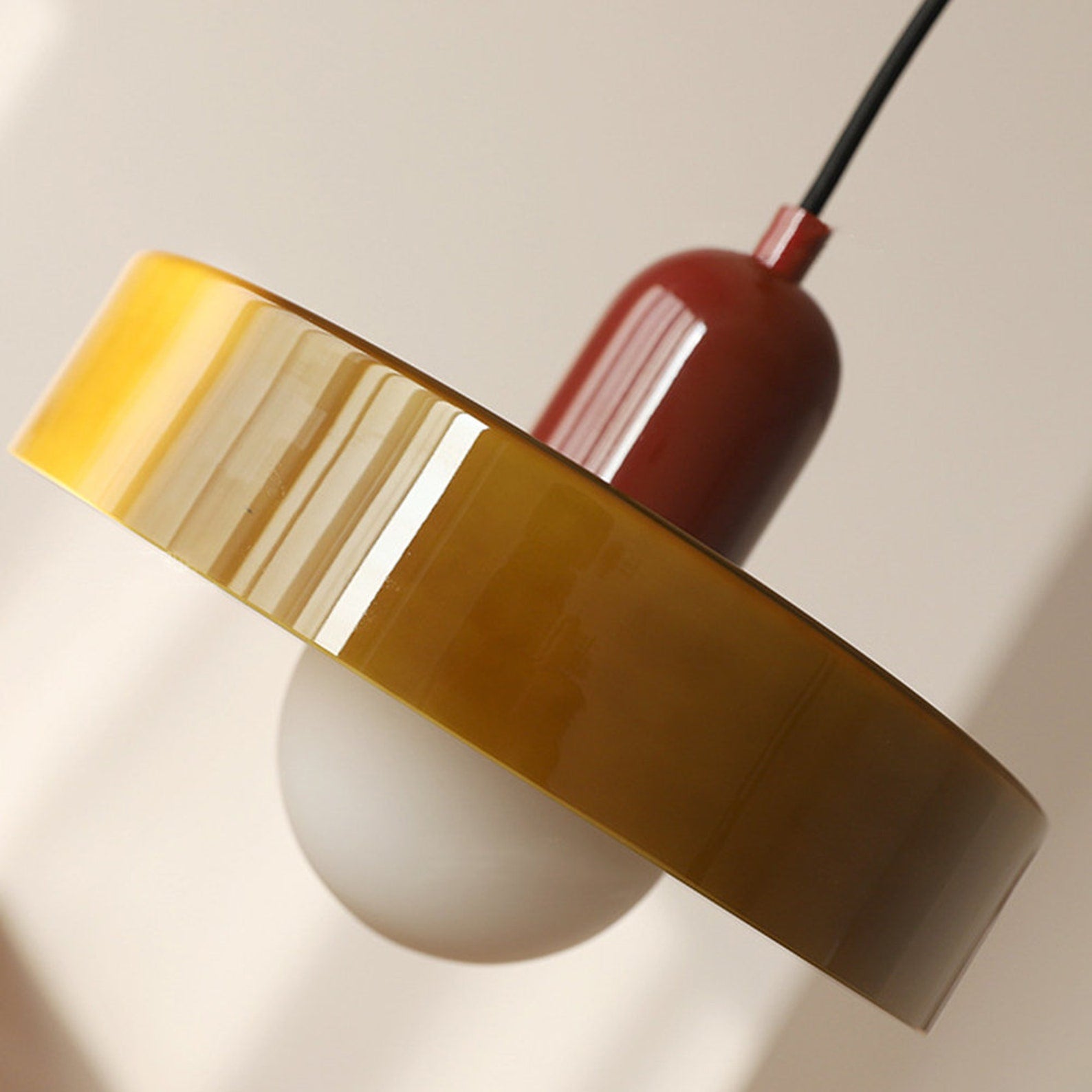 Bauhaus Coloured Glass Pendant Light Modern Design | Evarlo