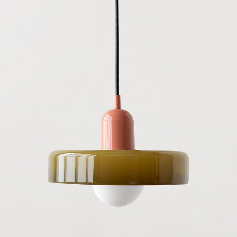 Bauhaus Coloured Glass Pendant Light Modern Design | Evarlo