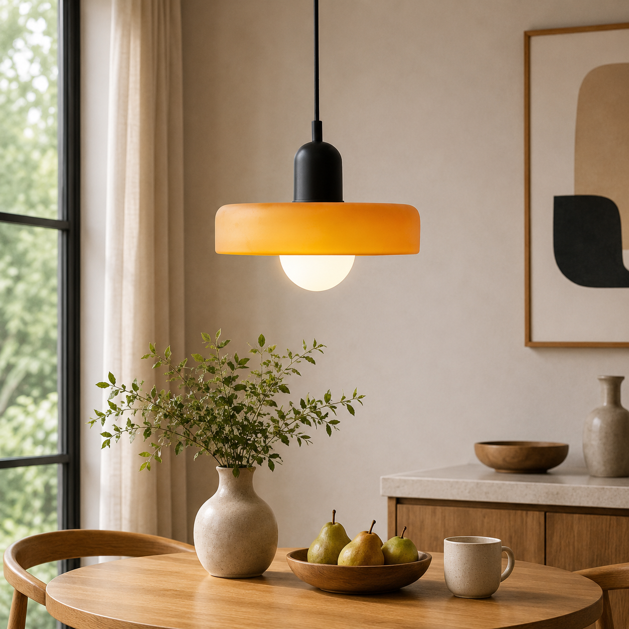 Bauhaus Coloured Glass Pendant Light Modern Design | Evarlo