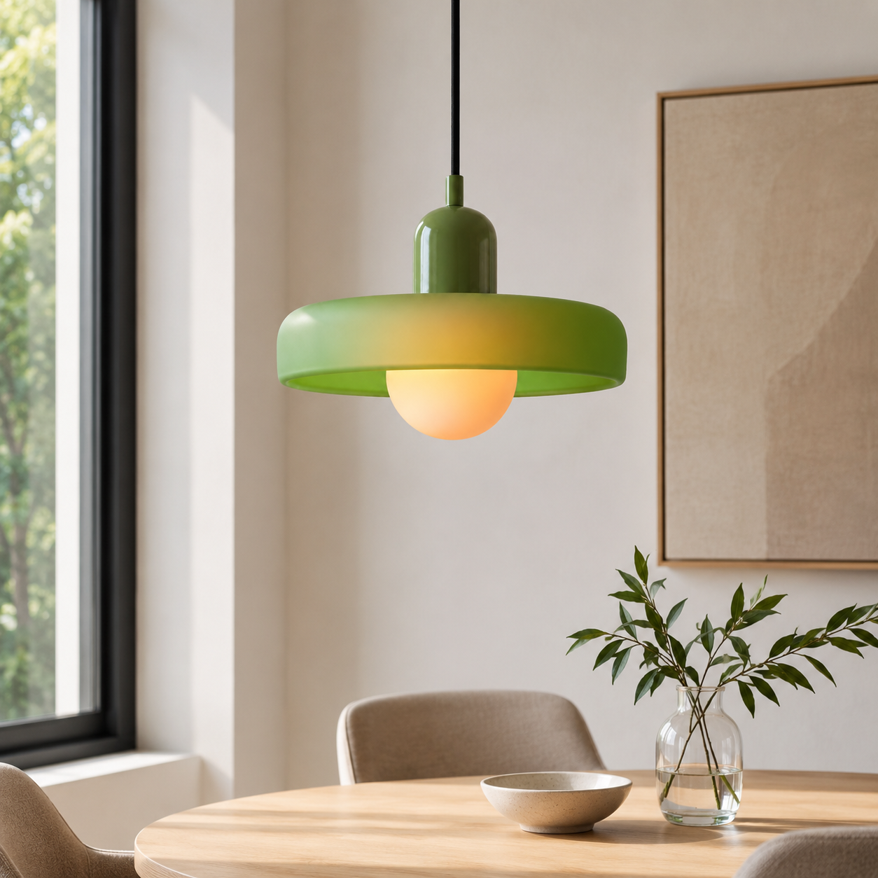Bauhaus Coloured Glass Pendant Light Modern Design | Evarlo