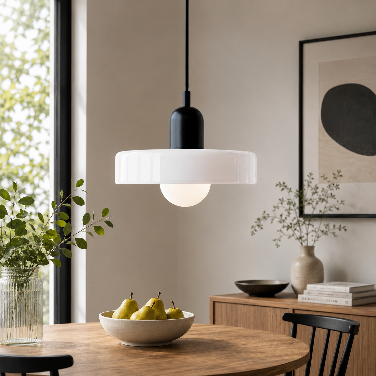 Bauhaus Coloured Glass Pendant Light Modern Design | Evarlo
