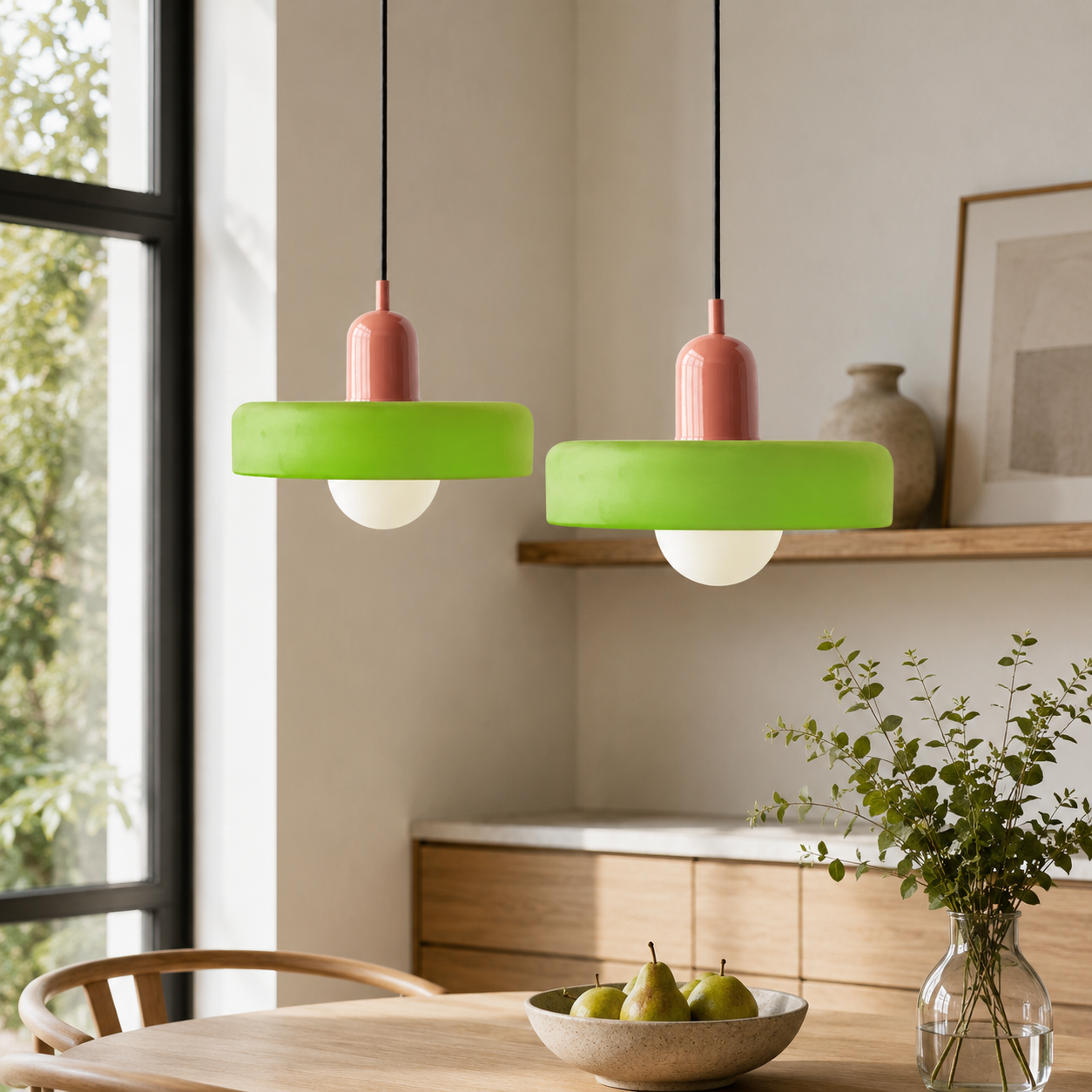 Bauhaus Coloured Glass Pendant Light Modern Design | Evarlo