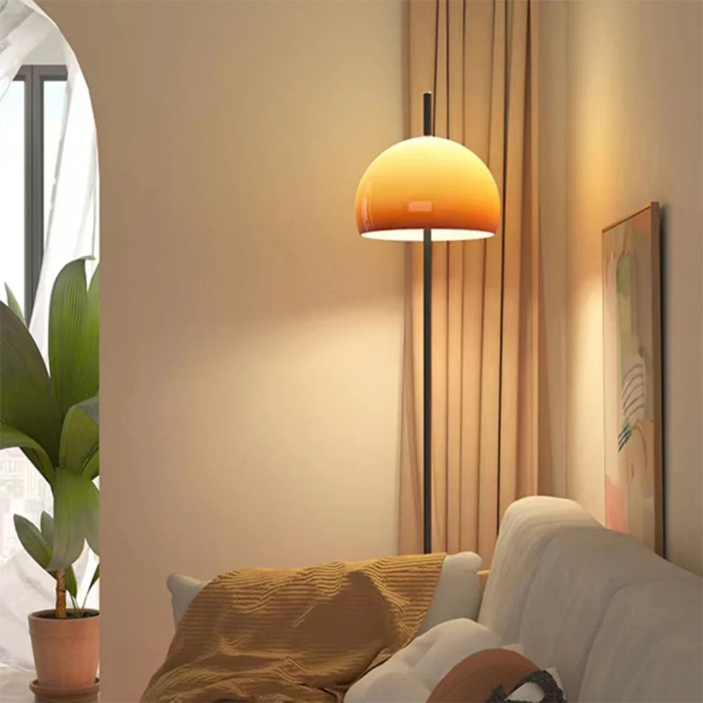 Bauhaus Glass Shade Floor Lamp for Living Spaces | Benrix