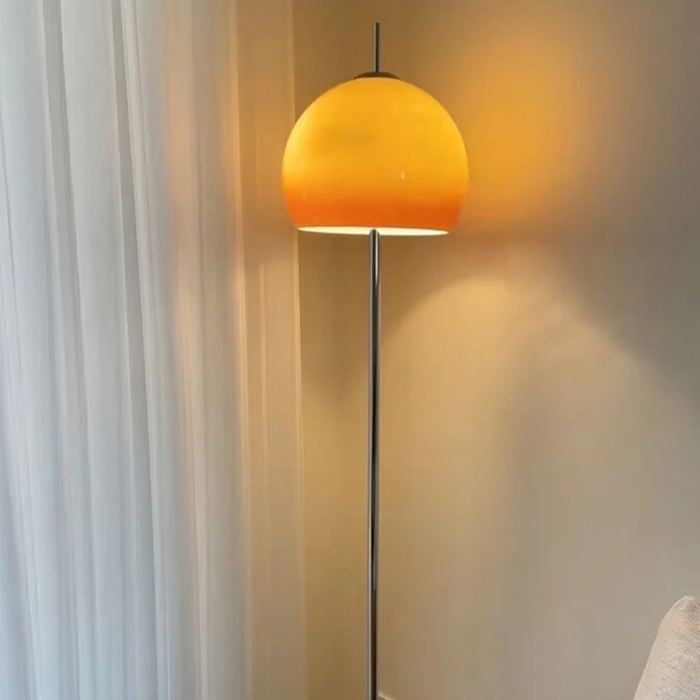Bauhaus Glass Shade Floor Lamp for Living Spaces | Benrix