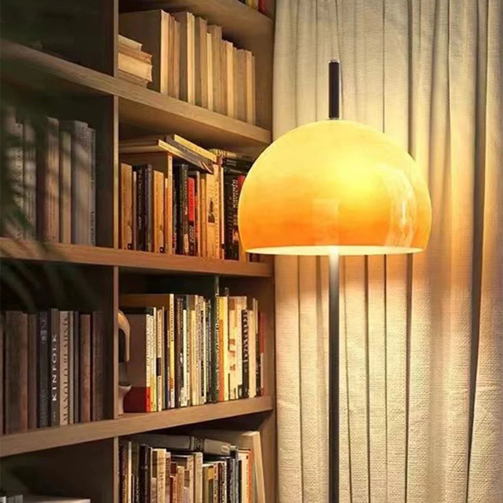 Bauhaus Glass Shade Floor Lamp for Living Spaces | Benrix