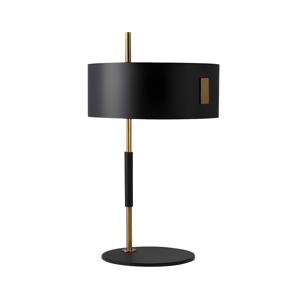 Black Shade Table Lamp Minimalist Metal Design | Vornexa