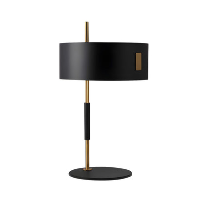 Black Shade Table Lamp Minimalist Metal Design | Vornexa