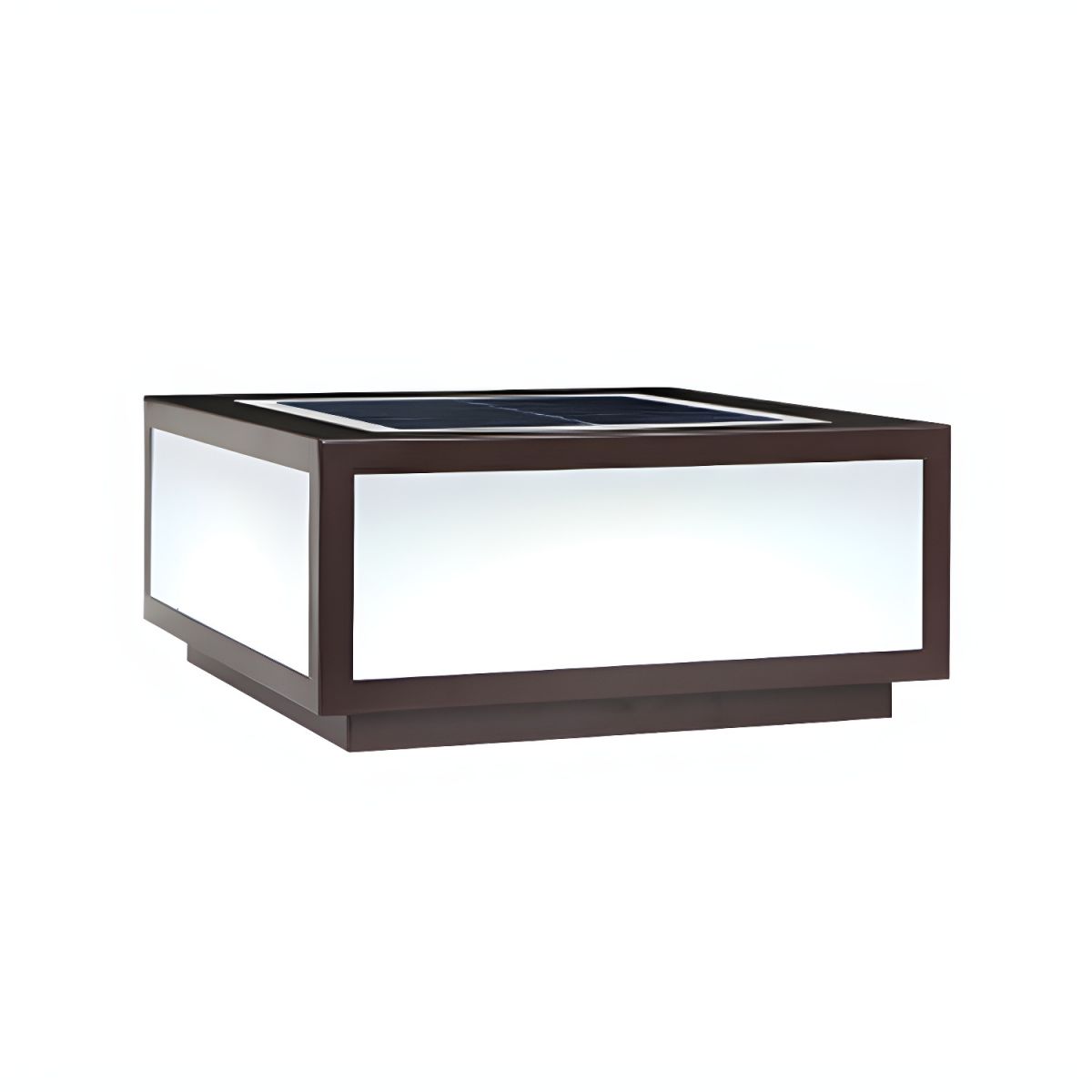 Black Solar LED Outdoor Pillar Light Acrylic Shade | Xarqen