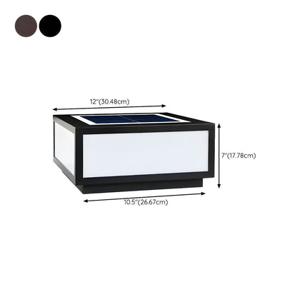 Black Solar LED Outdoor Pillar Light Acrylic Shade | Xarqen