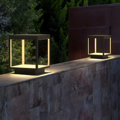Black Waterproof Metal Pillar Garden Light | Yardlux