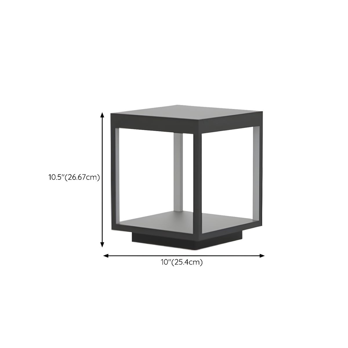Black Waterproof Metal Pillar Garden Light | Yardlux