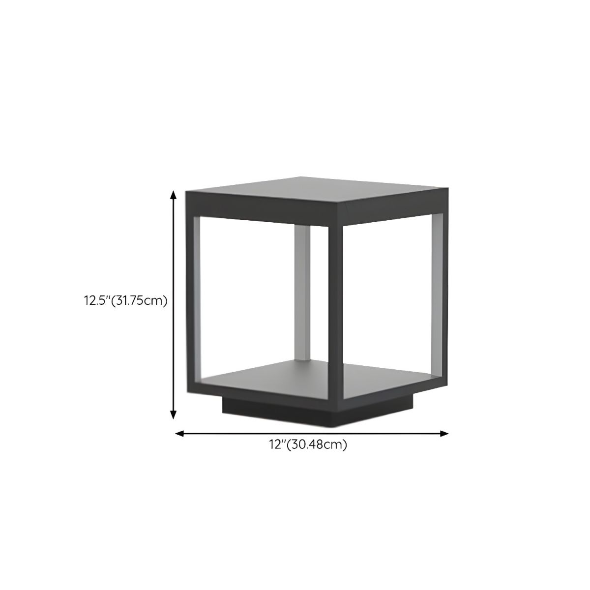Black Waterproof Metal Pillar Garden Light | Yardlux