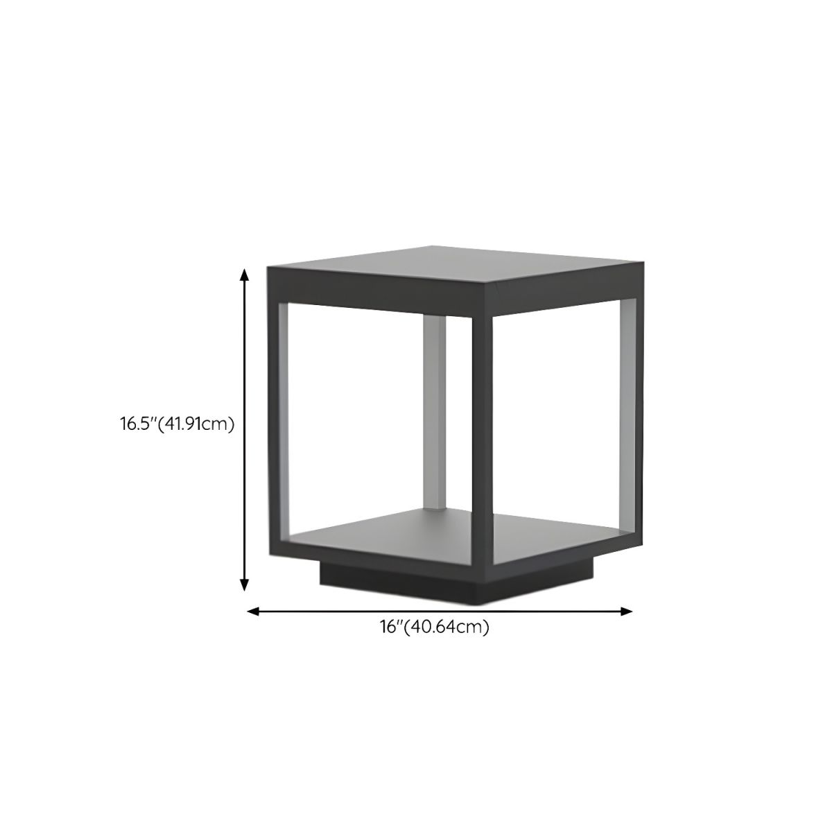 Black Waterproof Metal Pillar Garden Light | Yardlux