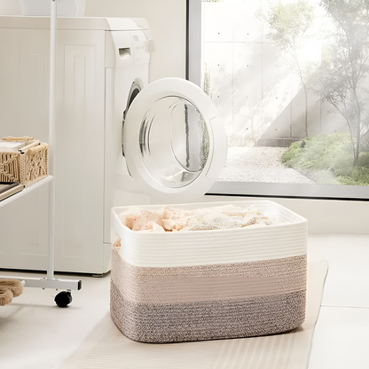 Braided Cotton Storage Basket | 70L Capacity for Home Organization 3