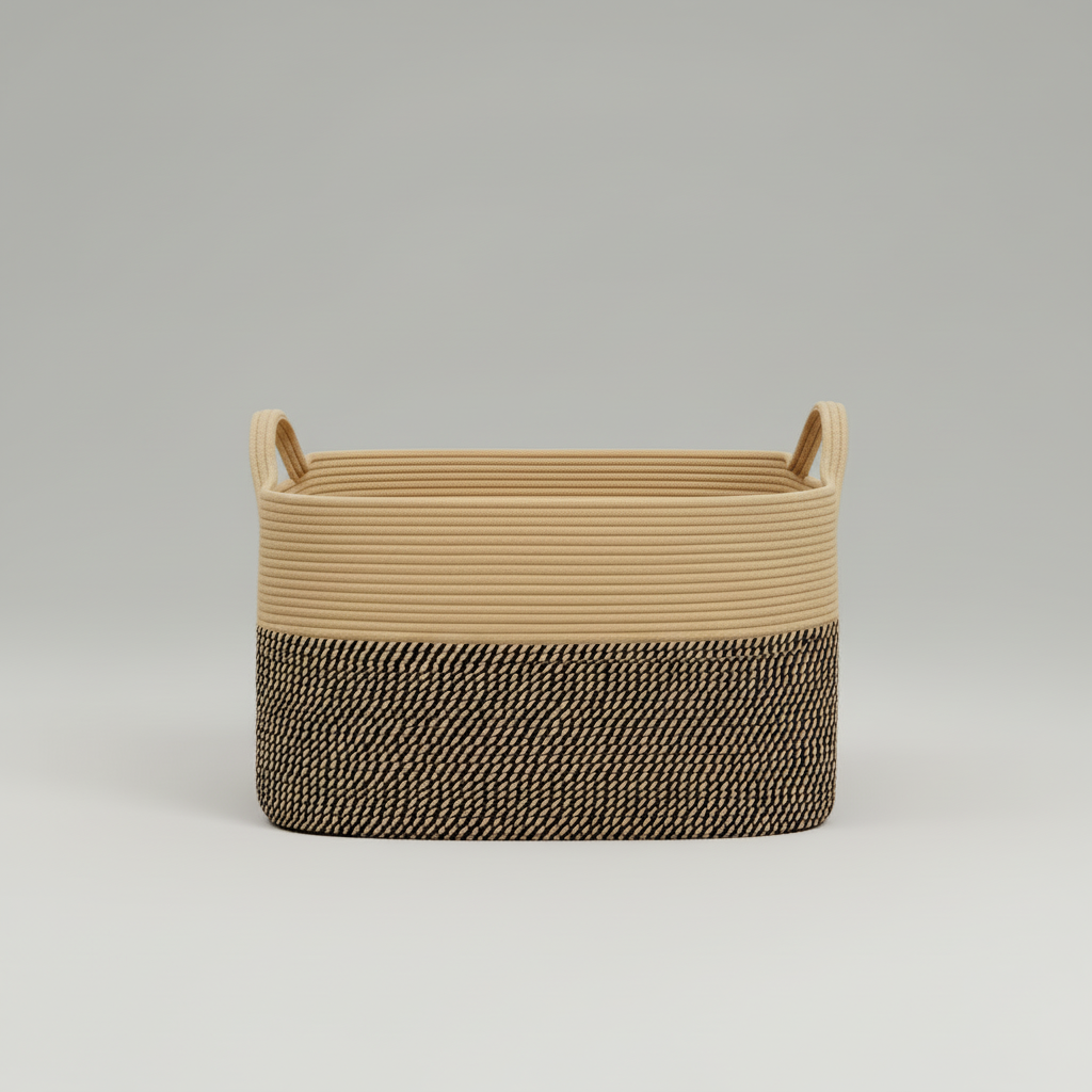 Braided Storage Basket | Versatile Laundry Hamper