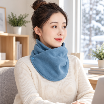 Button Closure Winter Neck Warmer