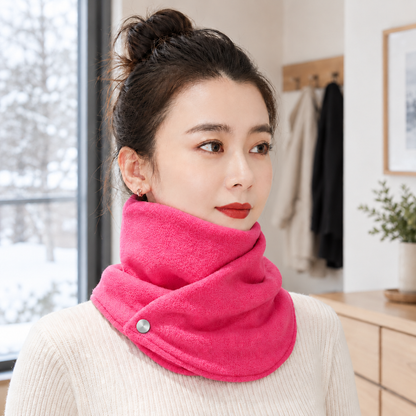Button Closure Winter Neck Warmer