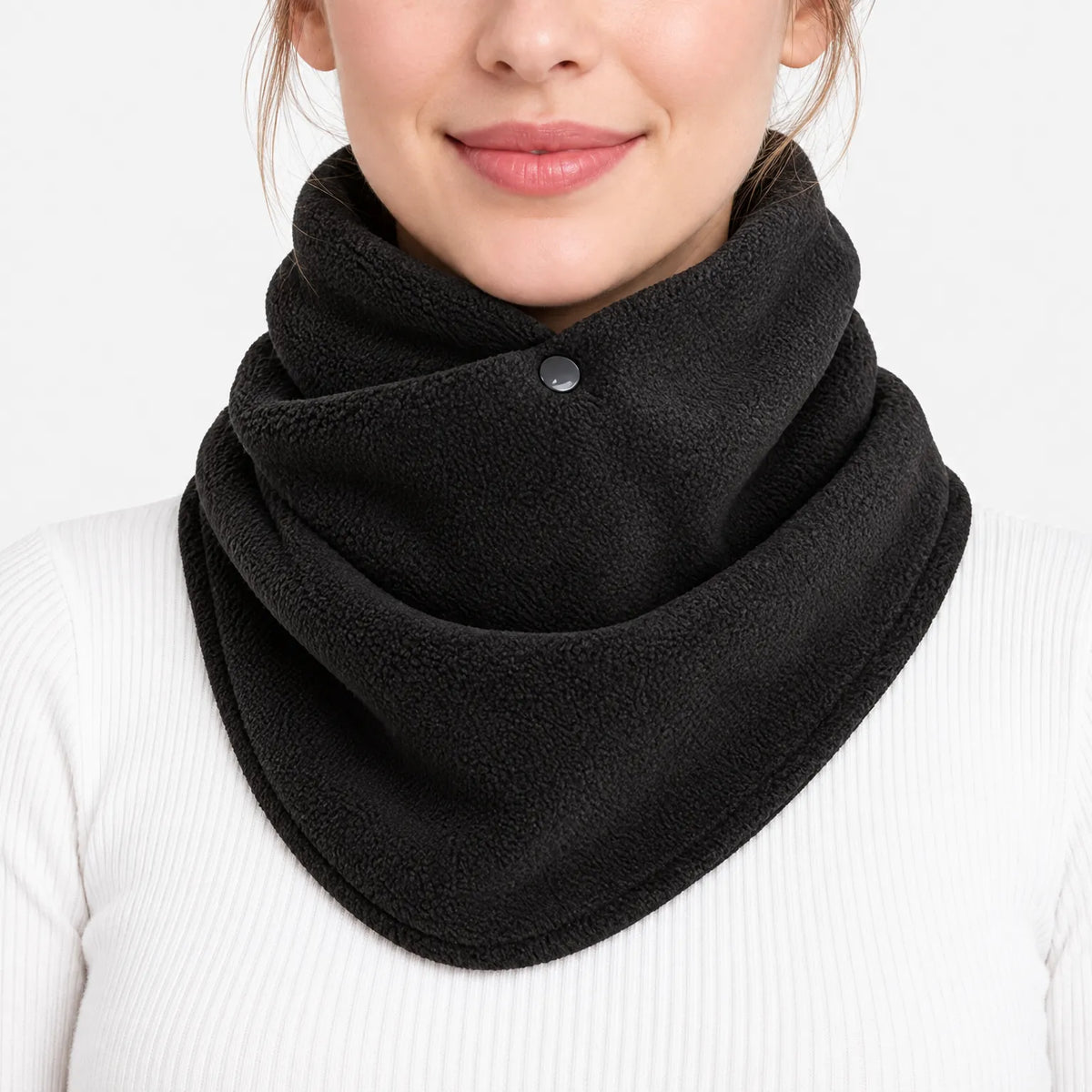 Button Closure Winter Neck Warmer