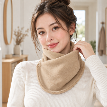 Button Closure Winter Neck Warmer