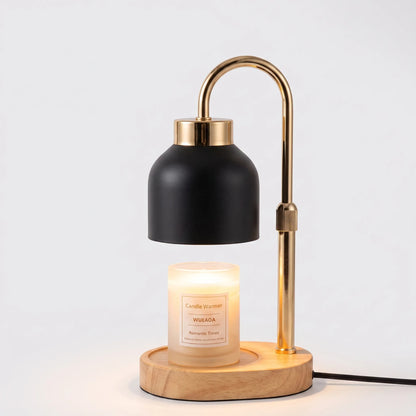 Candle Warmer Lamp Adjustable Height Black Gold