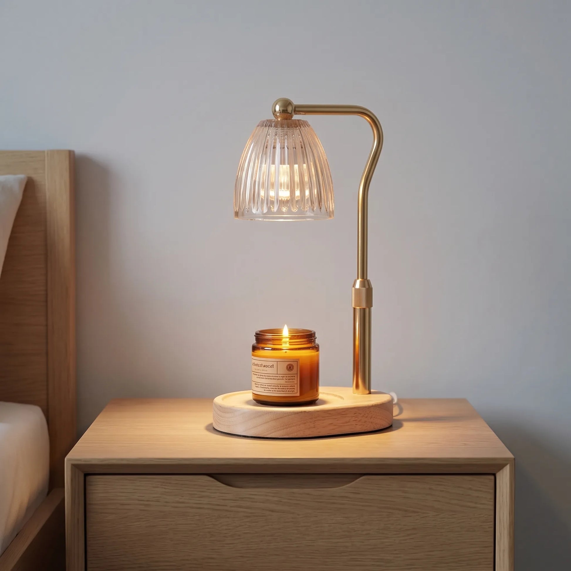 Candle Warmer Lamp Dimmable 50W Glass Shade