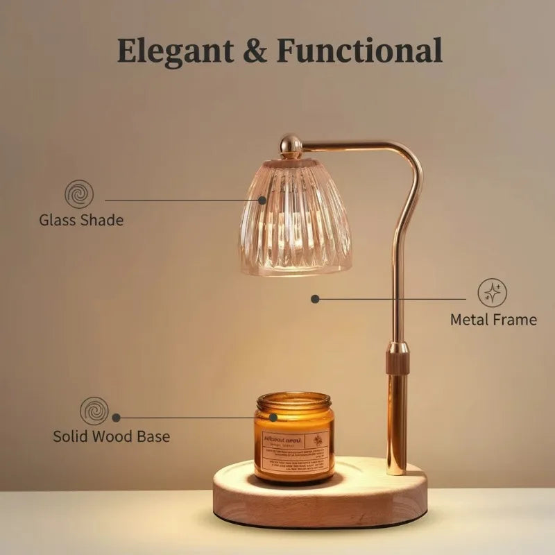 Candle Warmer Lamp Dimmable 50W Glass Shade