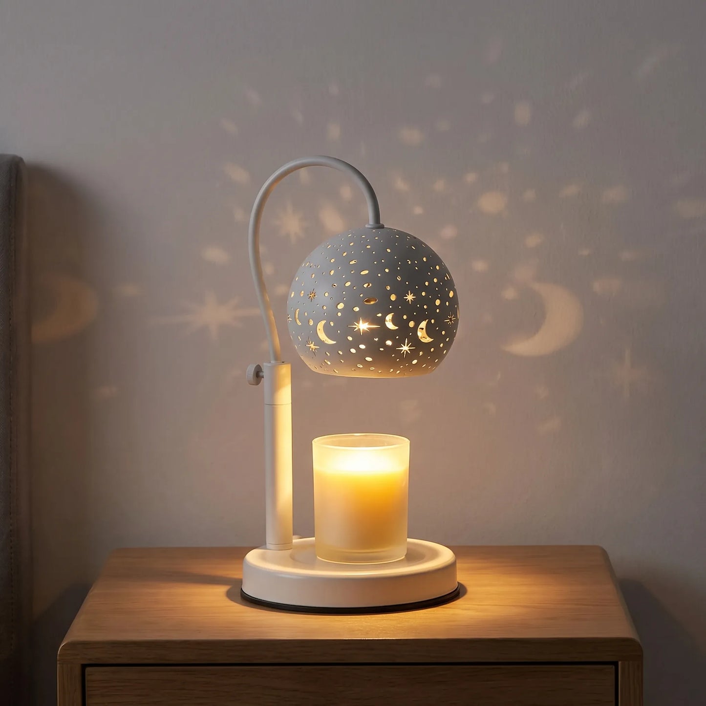 Candle Warmer Lamp Moon and Stars Design