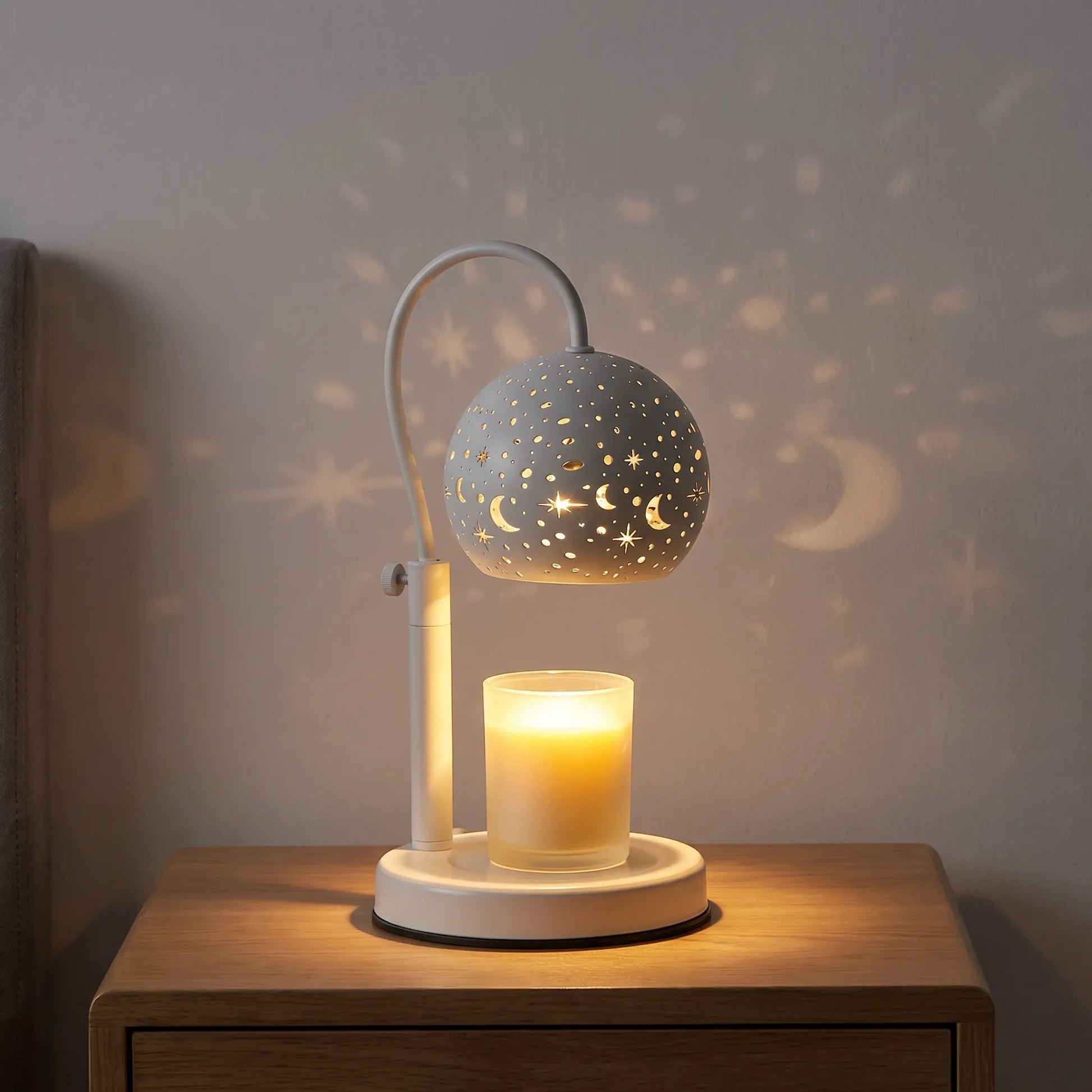 Candle Warmer Lamp Moon and Stars Design
