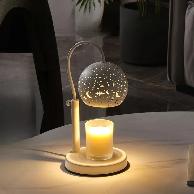 Candle Warmer Lamp Moon and Stars Design
