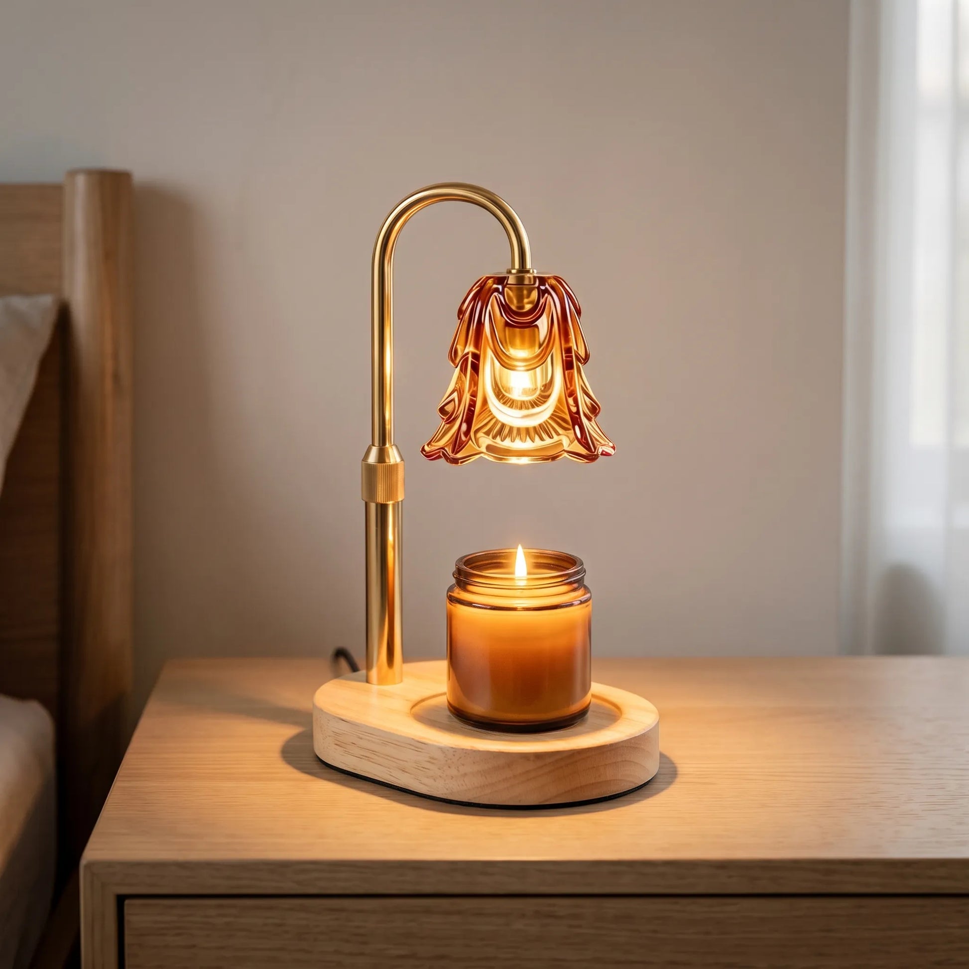 Candle Warmer Lamp with Adjustable Height and Timer