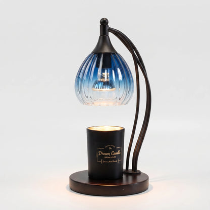 Candle Warmer Lamp with Decorative Glass Shade