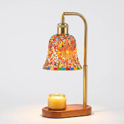 Candle Warmer Lamp with Dimmable Mosaic Shade