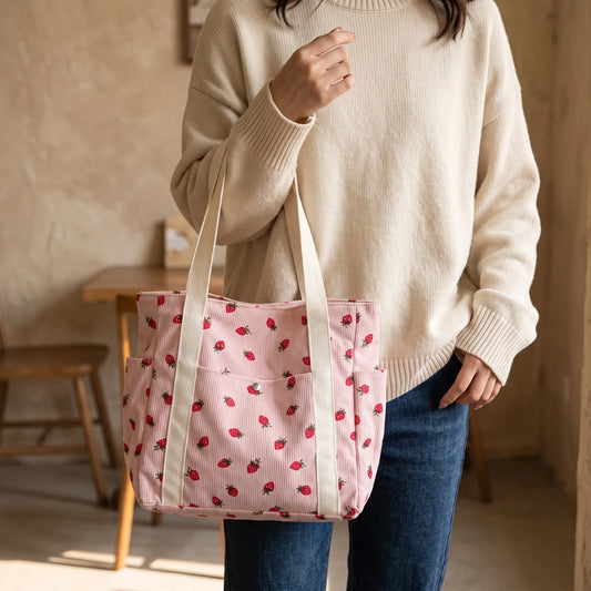 Casual Patterned Shoulder Tote Handbag