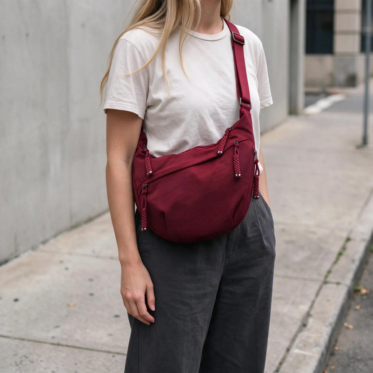 Casual Slouchy Tote Crossbody Shoulder Bag