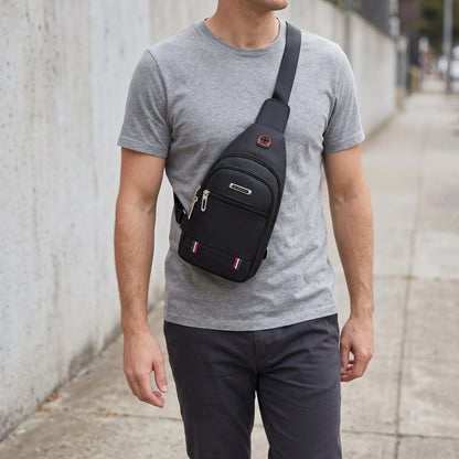 Casual Zippered Travel Crossbody Sling Bag