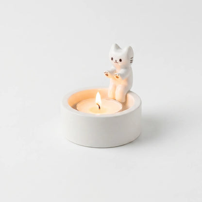 Cat Tealight Candle Holder – Decorative Kitten Design