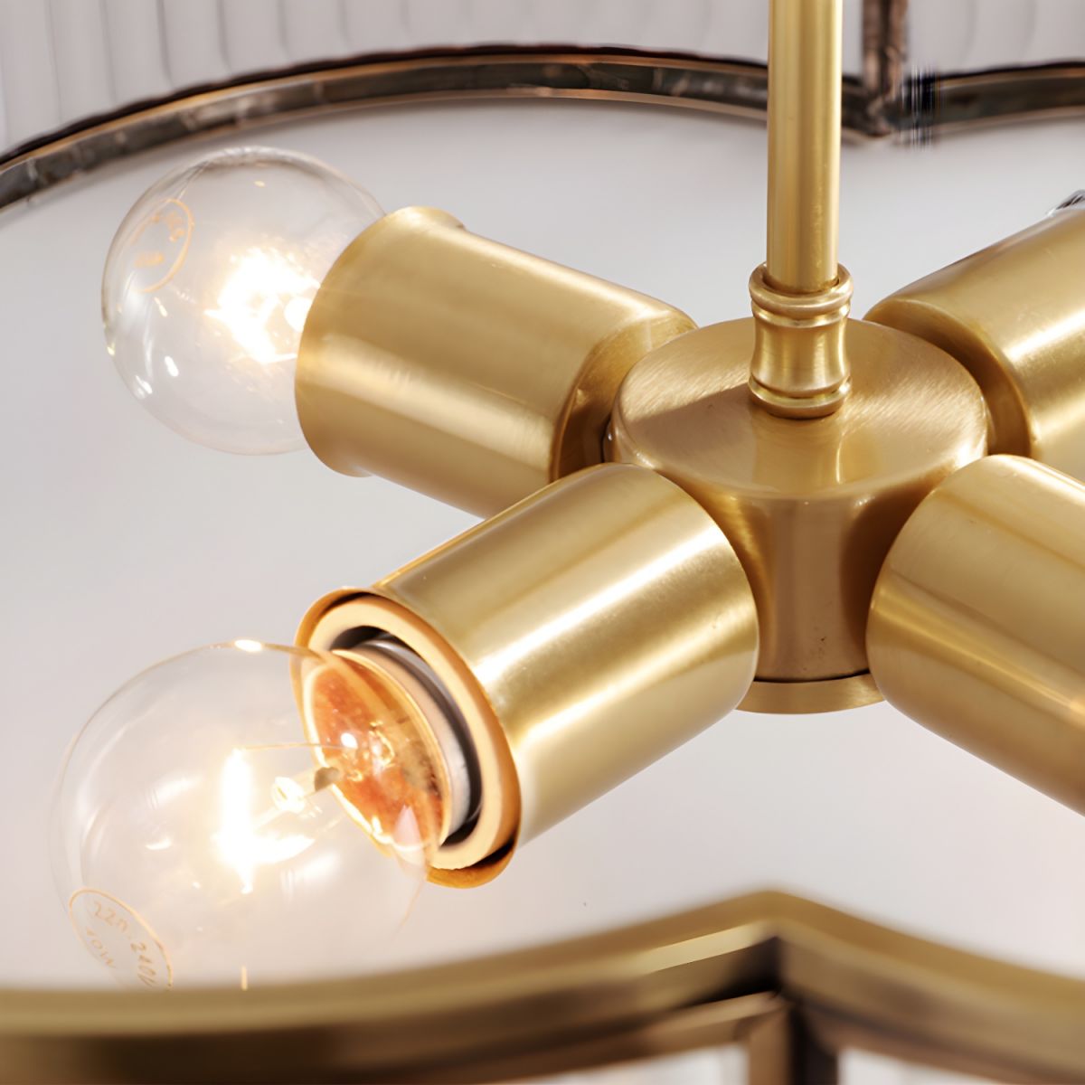 Ceiling Flush Mount Light Ribbed Glass Traditional Style | Lumerae