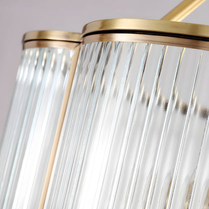 Ceiling Flush Mount Light Ribbed Glass Traditional Style | Lumerae
