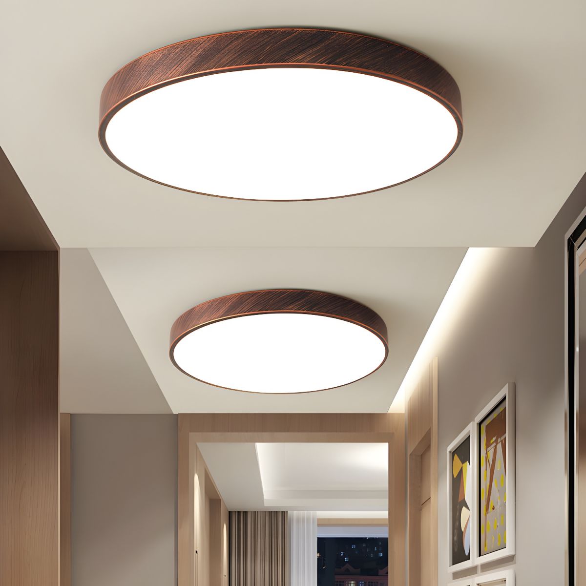 Ceiling LED Flush Mount Light Metal Modern Style | Lurenta