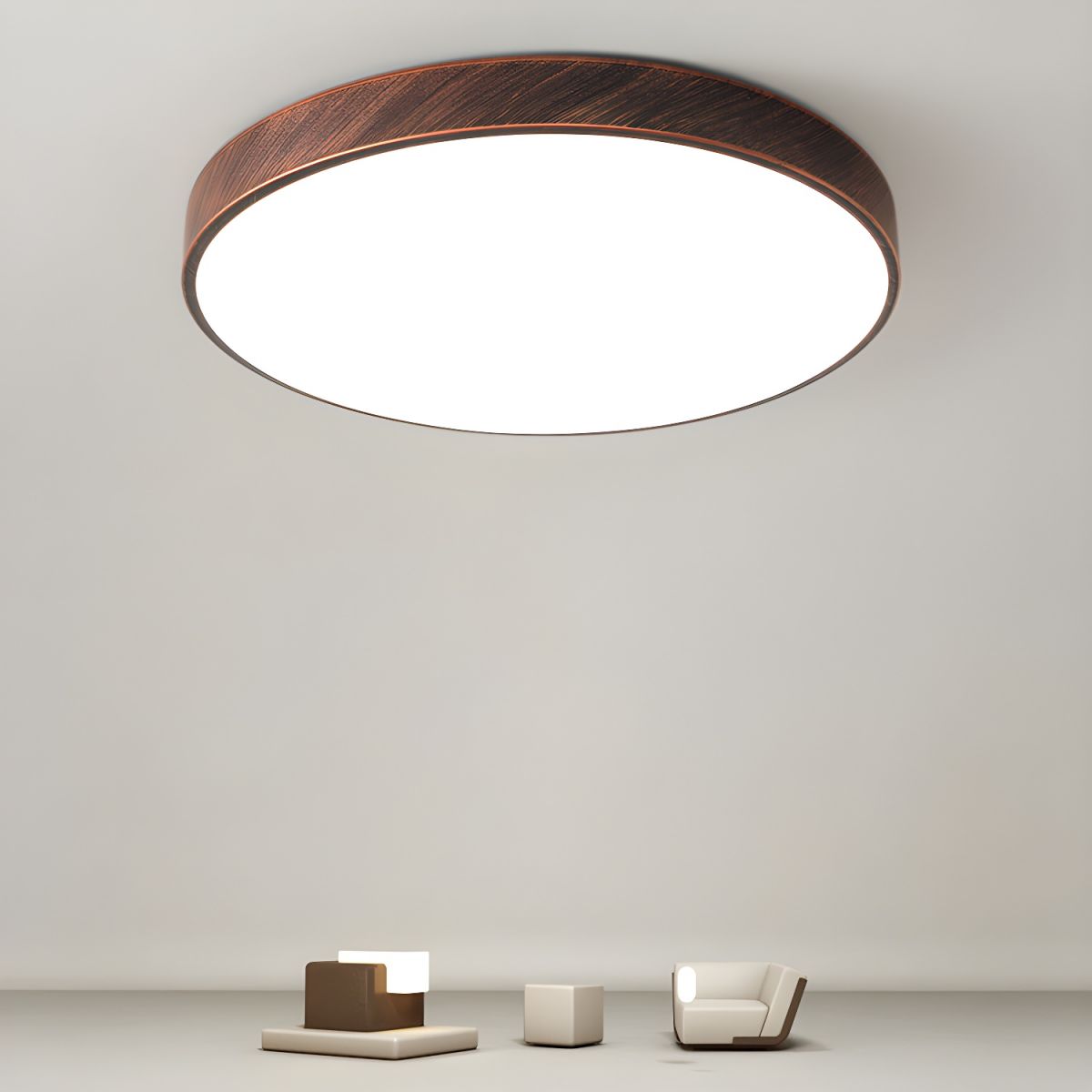Ceiling LED Flush Mount Light Metal Modern Style | Lurenta