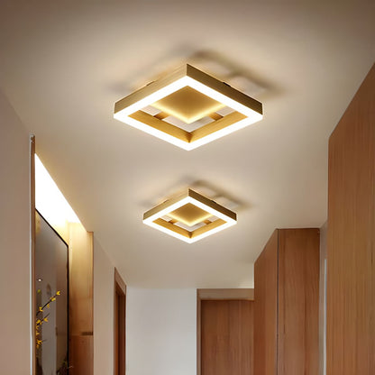 Ceiling LED Light Modern Gold Metal Fixture | Morvex