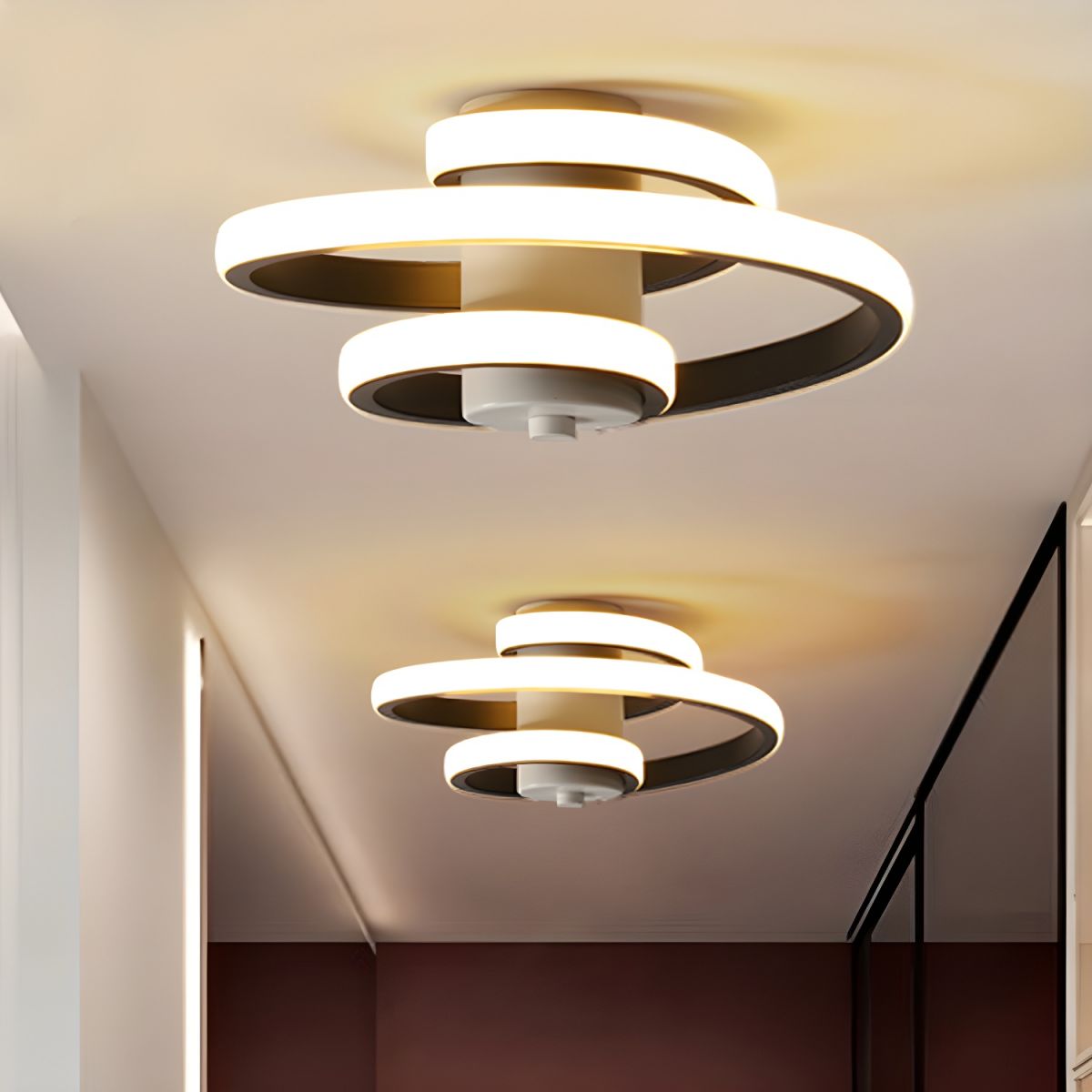 Ceiling LED Light Nordic Spiral Acrylic Design | Avelon
