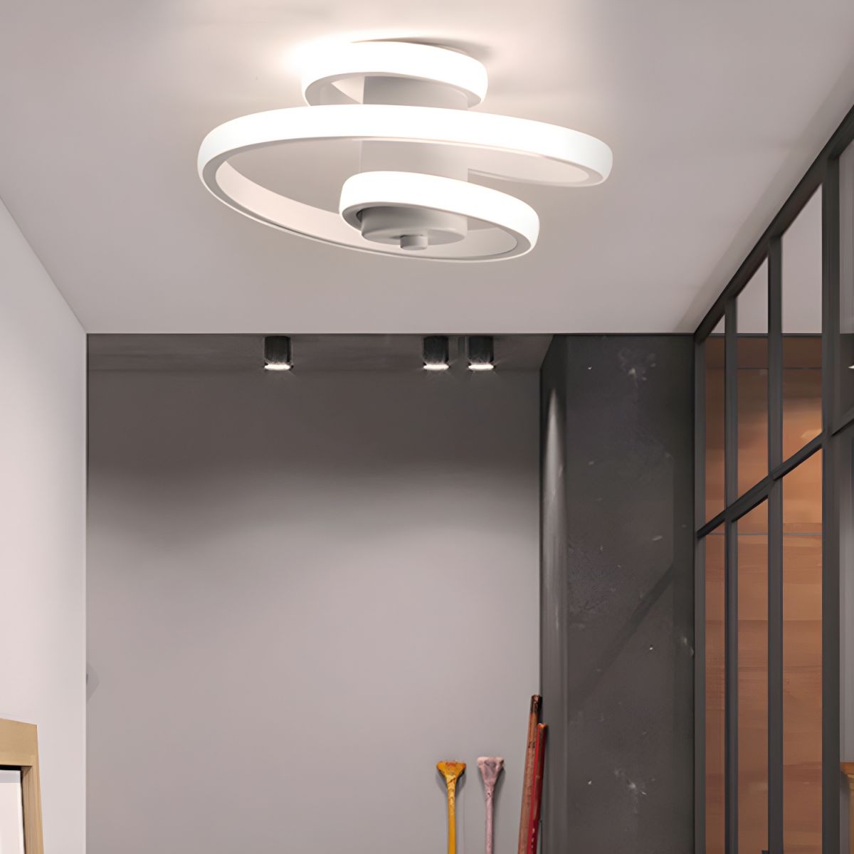 Ceiling LED Light Nordic Spiral Acrylic Design | Avelon