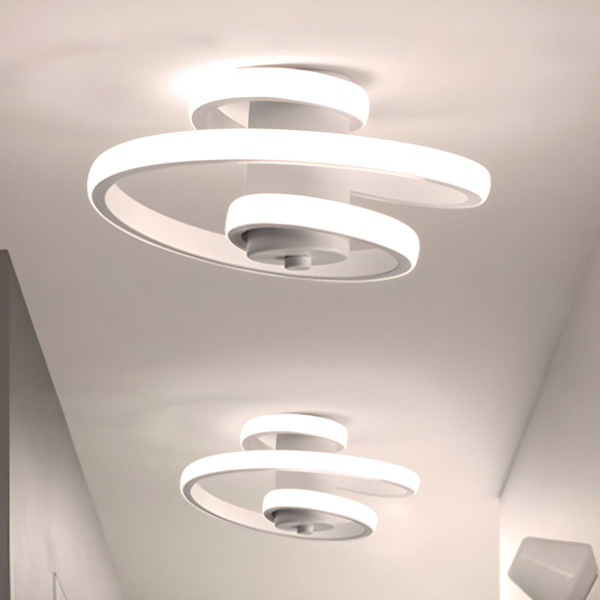 Ceiling LED Light Nordic Spiral Acrylic Design | Avelon